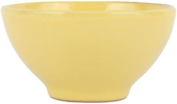 Saffron Yellow Terra Cotta Cereal Bowl, 6" Diameter