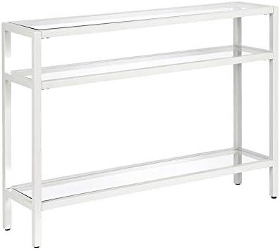 Evelyn&Zoe Sivil 42" Wide Rectangular Console Table, White