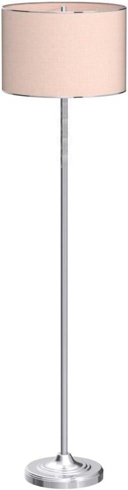 Aubrey 59.5" Crystal / Metal LED Floor Lamp, Clear/Chrome