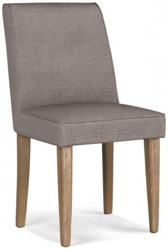 Simpli Home Bartow Contemporary Dining Chair in Taupe Woven Polyester