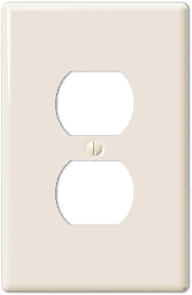 Amerelle 3000DBT Metro Wallplate, 1 Duplex, Ceramic, Biscuit, 1-Pack