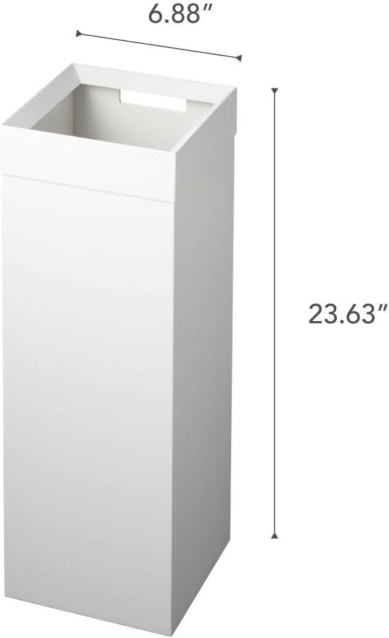 Tower Yamazaki Home Tall Trash Can 7.25 gallon Waste Basket With Handle For Kitchen Bathroom Office