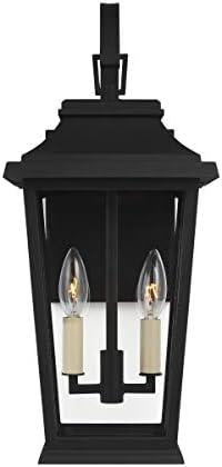 Generation Lighting Warren 19 1/2" High Black 2-Light Outdoor Wall Light