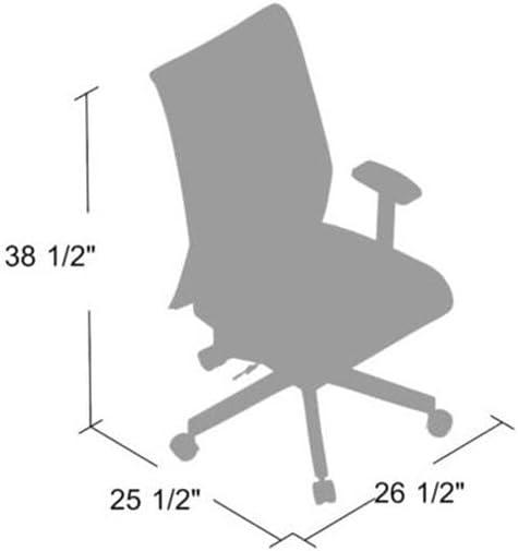 Linear Mesh Task Chair Black - Boss Office Products: Synchro-Tilt, Adjustable Arms, 275lbs Capacity