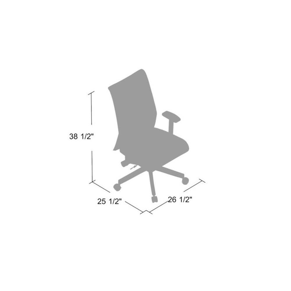 Linear Mesh Task Chair Black - Boss Office Products: Synchro-Tilt, Adjustable Arms, 275lbs Capacity