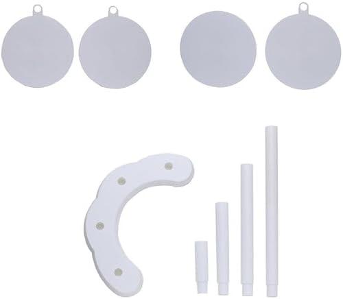 4-Tier Half Moon White Plastic Cake Dessert Stand, 4-Shelf Cupcake Display - 17" Tall