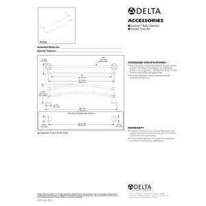 Cassidy 24 in. Wall Mount Double Towel Bar Bath Hardware Accessory