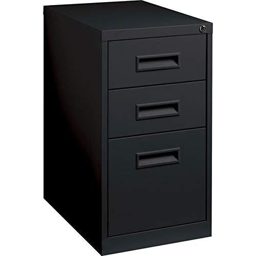 3 Drawers Vertical Steel Lockable Filing Cabinet, Black