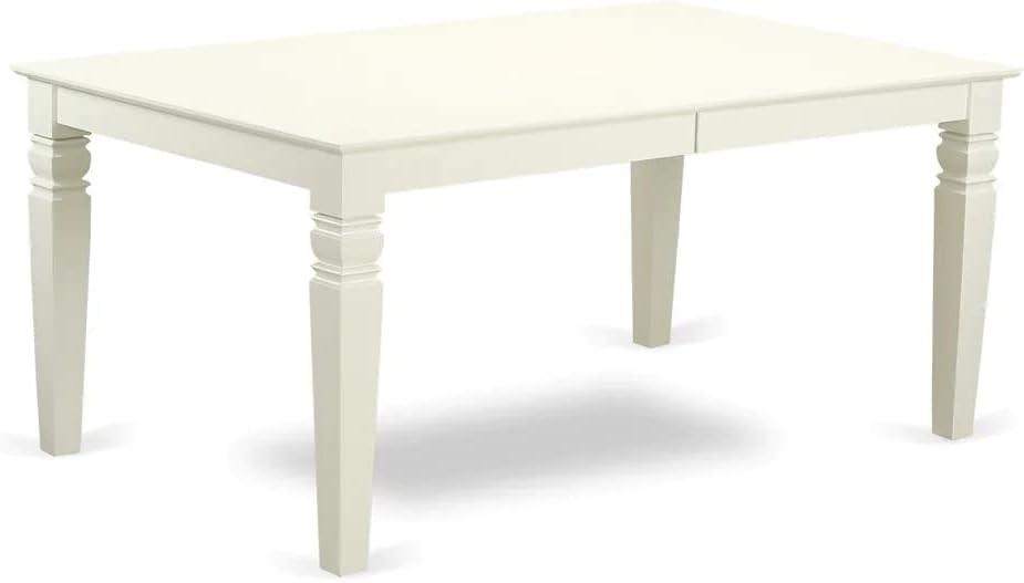 Linen White Rectangular Kitchen Table - Stylish, Comfortable, and Luxurious Dining Table for Family Gatherings.