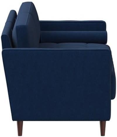 LifeStyle Solutions Jareth Sofa in Navy Blue Fabric Upholstery
