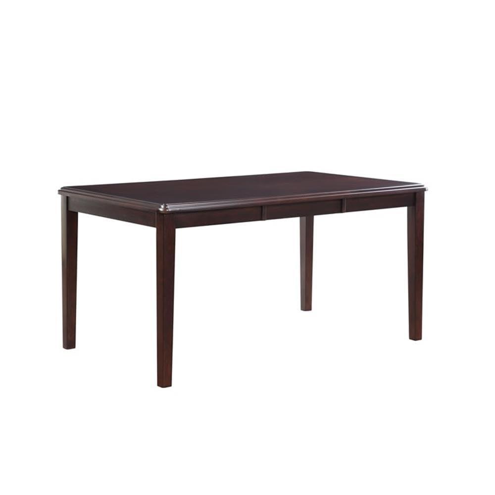 New Classic Furniture Gia Dining Collection with 48" Dining Table, 4 Cushioned Chairs, Veneer Tabletop and Solid Rubberwood Construction, Ebony