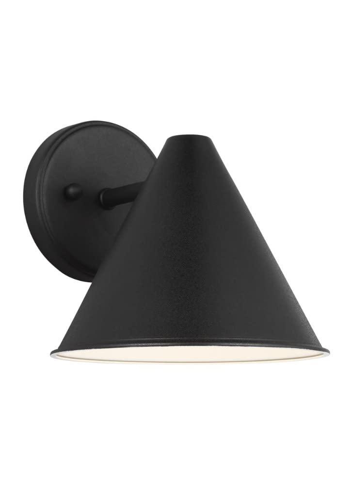 Generation Lighting Crittenden 1 -Light 7.63-in H Black Hardwired Dark Sky Outdoor Wall Light