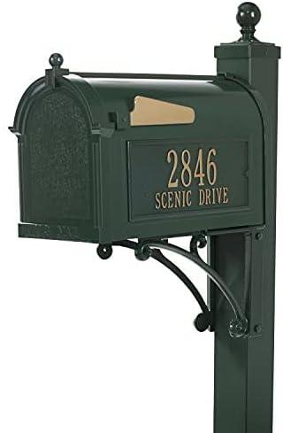 Black Aluminum Capitol Mailbox with Side Address Plaques