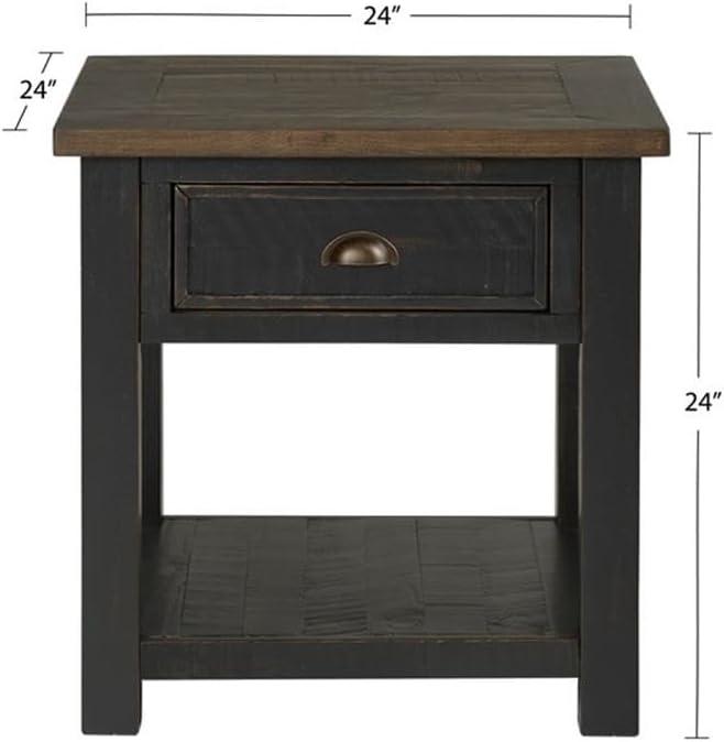 Martin Svensson Home Monterey End Table, Black and Brown