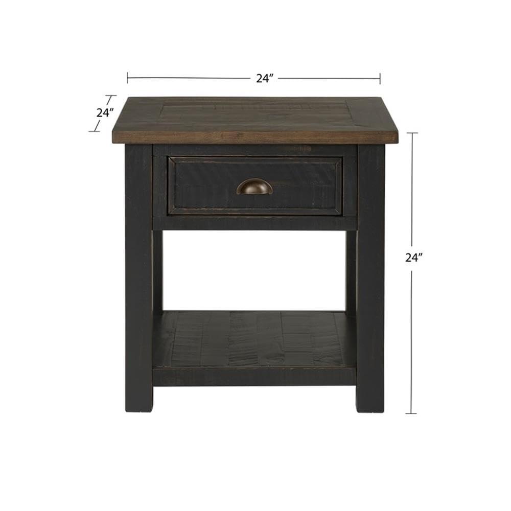 Martin Svensson Home Monterey Solid Wood End Table, Reclaimed Natural