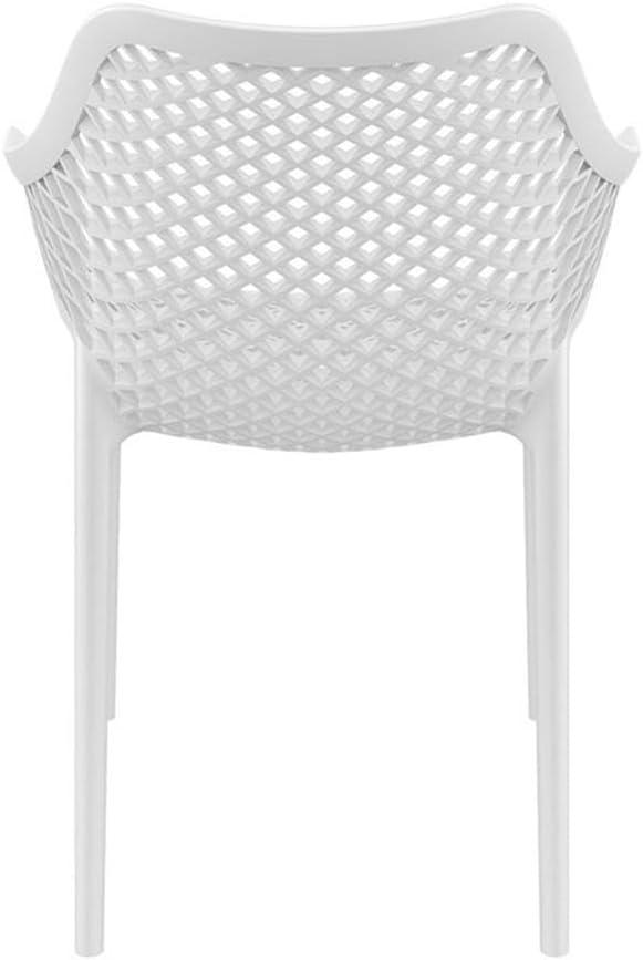 Modern Air XL White Polypropylene Outdoor Dining Chair