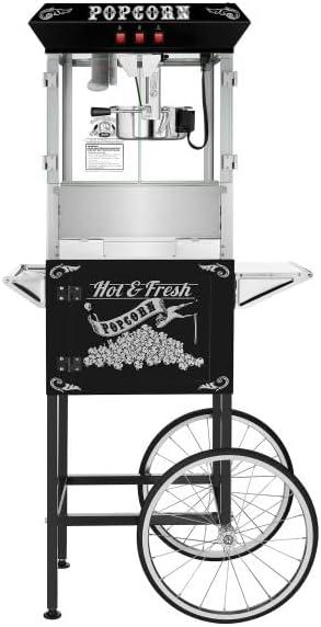 Great Northern Popcorn Lincoln Popcorn Machine with Cart - 8oz Popper with Stainless-Steel Kettle by Great Northern Popcorn