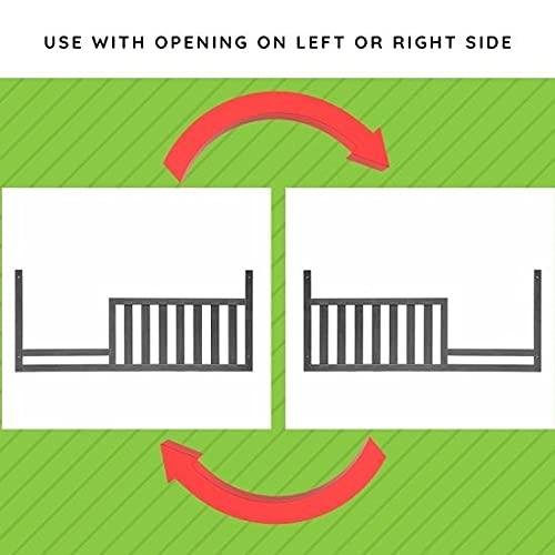 Barandilla de Seguridad para Cama de Niños Pequeños para Catres con Excavación para Bebés (Gris Ceniza)