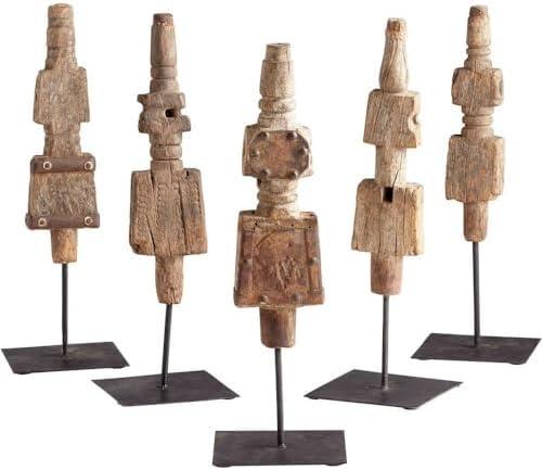 Cyan Design - Rustic Todem - Small Sculpture - 5 Inches Wide By 15.75 Inches High