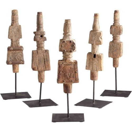 Cyan Design - Rustic Todem - Small Sculpture - 5 Inches Wide By 15.75 Inches High
