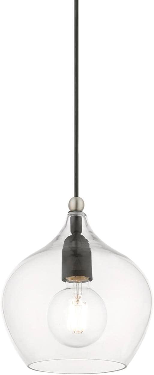 Livex Lighting Aldrich 1 - Light Pendant in  Black/Brushed Nickel
