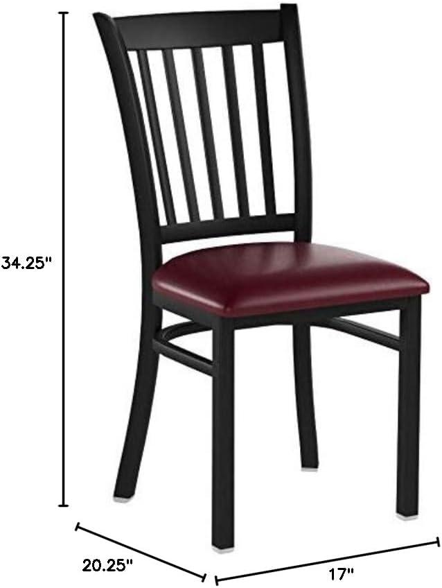 Flash Furniture Hercules Prompton Modern Vertical Back Metal Restaurant Chairs by Flash Furniture (Set of 2)