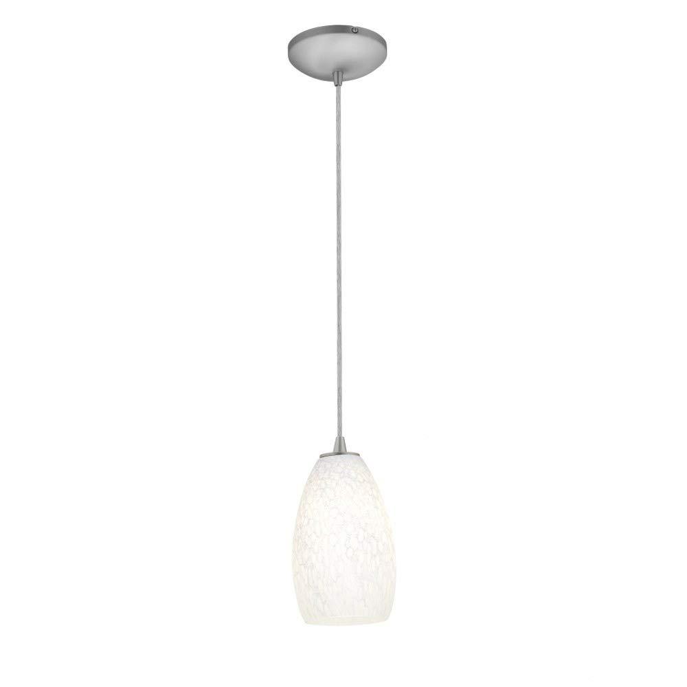 Access Lighting  Japanese Lantern 12 inch Steel Fluorescent Rod Pendant with White Lined Shade