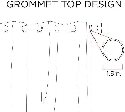 Madison Park Victorio Printed Jacquard Grommet Top Total Blackout Curtain Panel