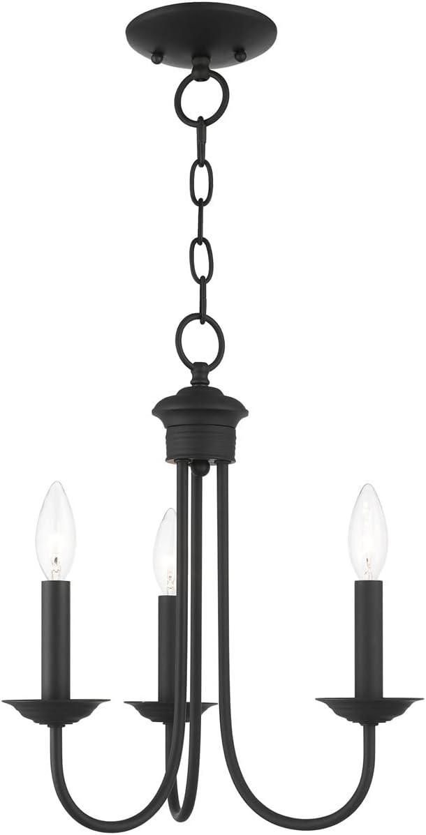 Livex Lighting Estate 3 - Light Chandelier in  Black