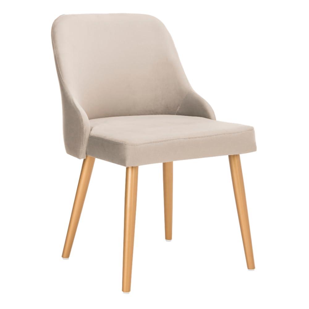 Lulu Upholstered Dining Chair (Set of 2) - Grey/Gold - Safavieh