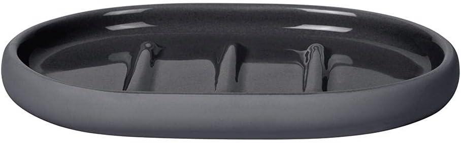Charcoal Ceramic Transitional Soap Dish with Silicone Coating