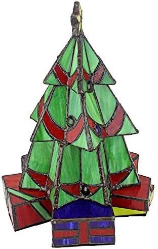Design Toscano Illuminated Stained Glass Christmas Tree Lamp