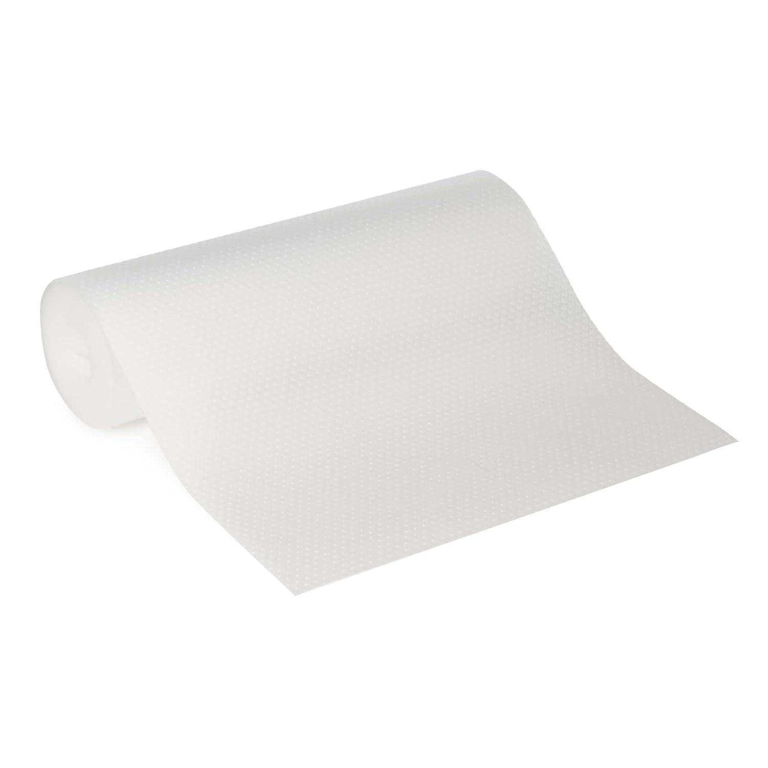 Stockroom Plus Non-Adhesive Clear Plastic Shelf Liner for Kitchen, Fridge, Pantry, Drawers (12 In x 20 Ft)