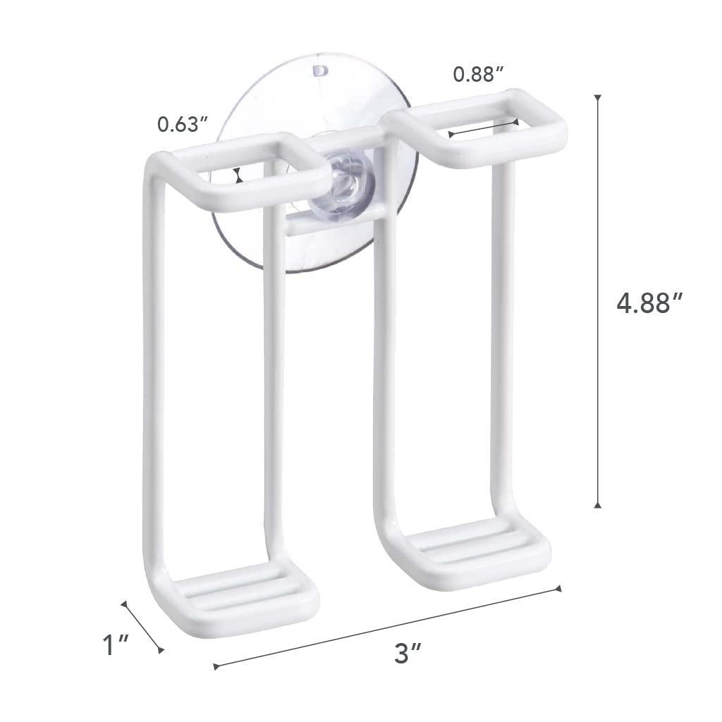 Yamazaki Home Tower Yamazaki Home Toothbrush Holder, Suction Cup Organizer For Bath, Steel, Water Resistant