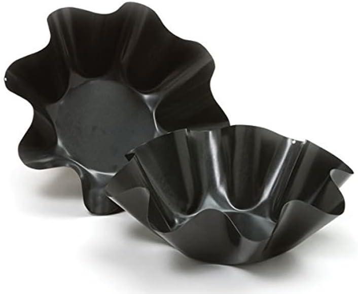 SPRING PARK Tortilla Bowl Molds, Nonstick Tortilla Pan Set Thicken Carbon Steel Taco Salad Bowl Makers Baking Molds for Kitchen