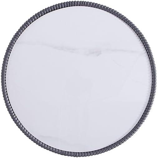 Manhattan Comfort Set of 2 Anderson Leatherette End Tables: Gold Metal Finish, No Assembly Required