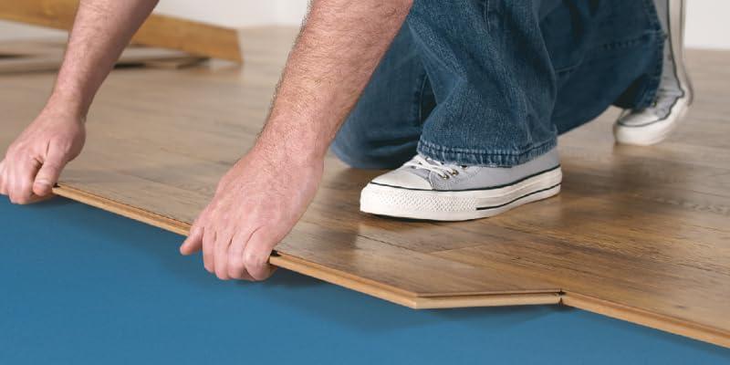 QuietWalk Underlayment 200 sq ft – 3 mm Thick – for Laminate & Hardwood Floors – Approved for Pre-Attached Pad – Recycled Fiber – Floating Install – Sound & Moisture Barrier – Made in USA