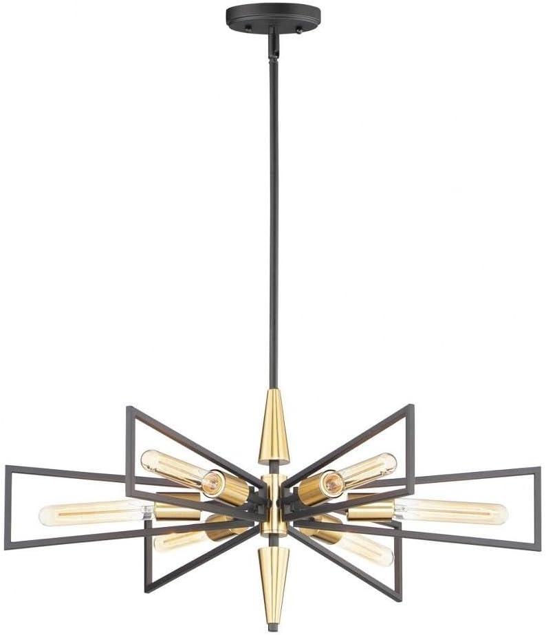 Maxim Lighting Wings 6 - Light Chandelier in  Black/Satin Brass