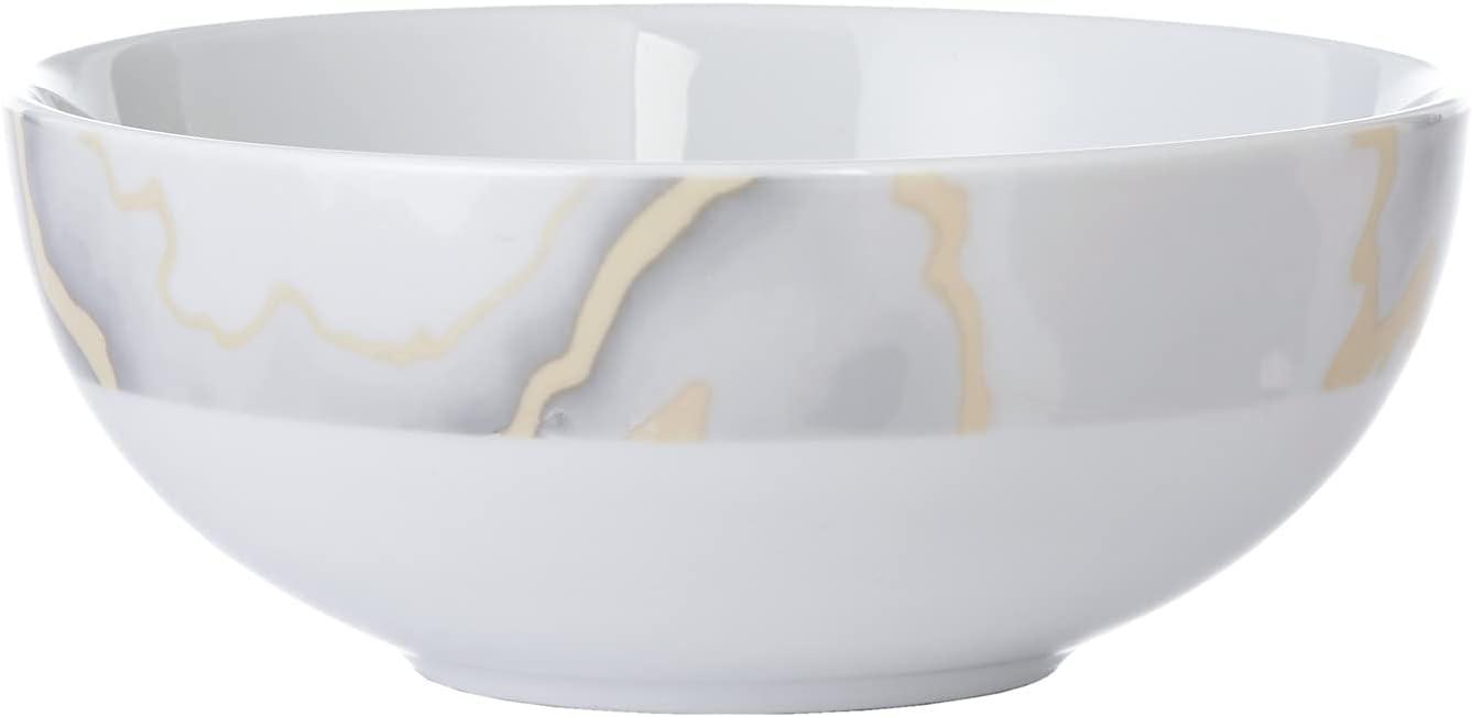 Safdie & Co. Ceramic Dinnerware Set Dishwasher Safe 19 lb. 16-Piece Dish Set, Electric Marble