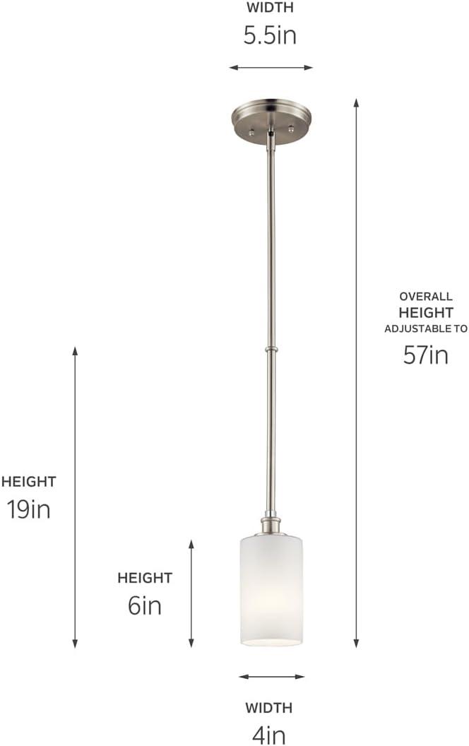Kichler Lighting Joelson 1 - Light Pendant in  Brushed Nickel