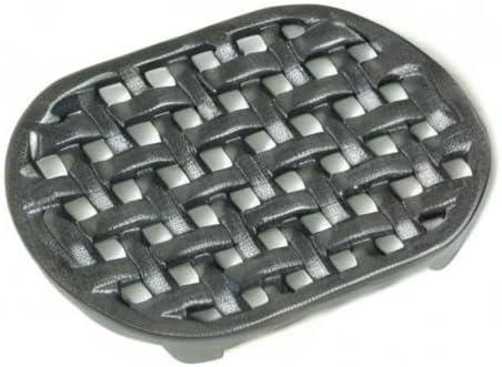 Cast Iron Oval Lattice Trivet,Black