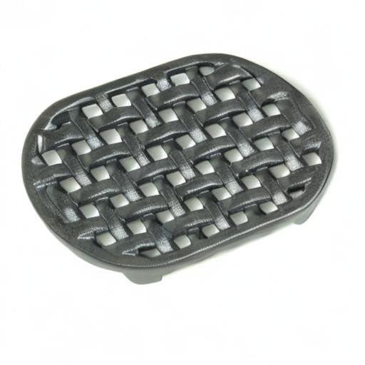 Cast Iron Oval Lattice Trivet,Black