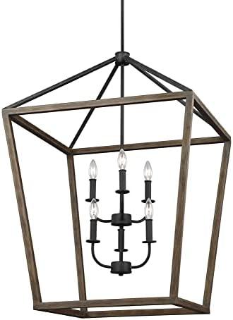 Buford Wood & Iron Chandelier (12"-26")