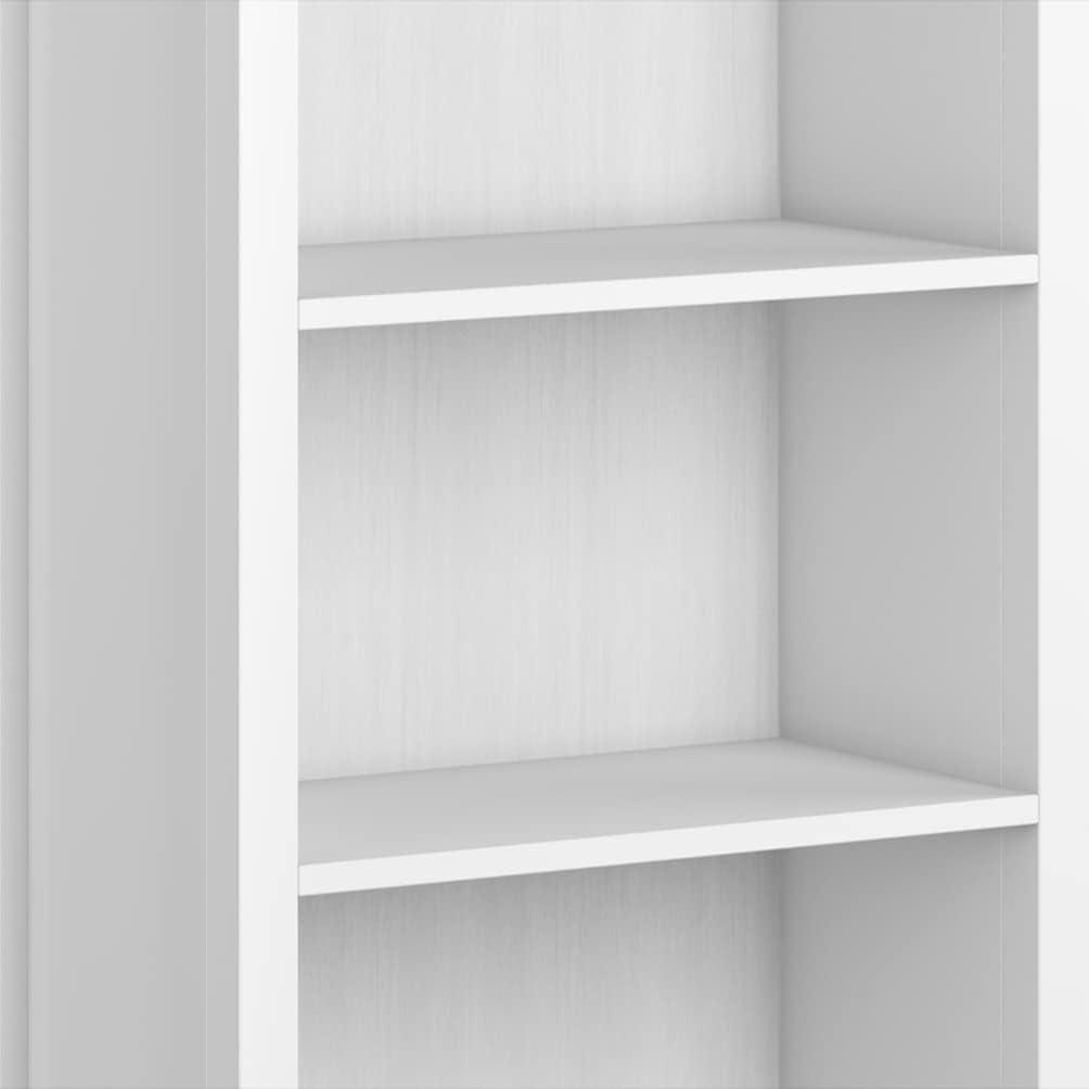 Simpli Home Artisan SOLID WOOD 72 inch x 26 inch Contemporary 5 Shelf Bookcase in White