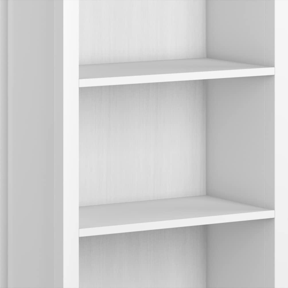 Simpli Home Artisan SOLID WOOD 72 inch x 26 inch Contemporary 5 Shelf Bookcase in White