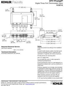 DTV Prompt Digital Three-Port Thermostatic Valve