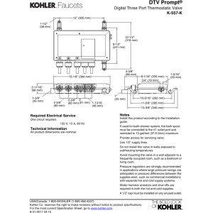 DTV Prompt Digital Three-Port Thermostatic Valve