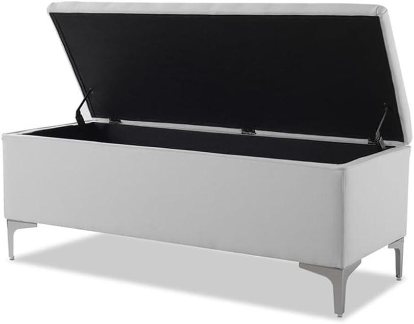 Madelyn Storage Bench Bright White