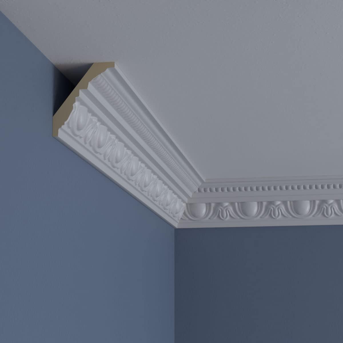 Ekena Millwork Traditional Egg & Dart with Beads Crown Moulding