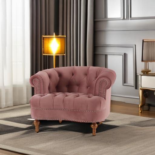 Jennifer Taylor Home La Rosa 42" Victorian Tufted Upholstered Living Room Accent Chair, Burgundy